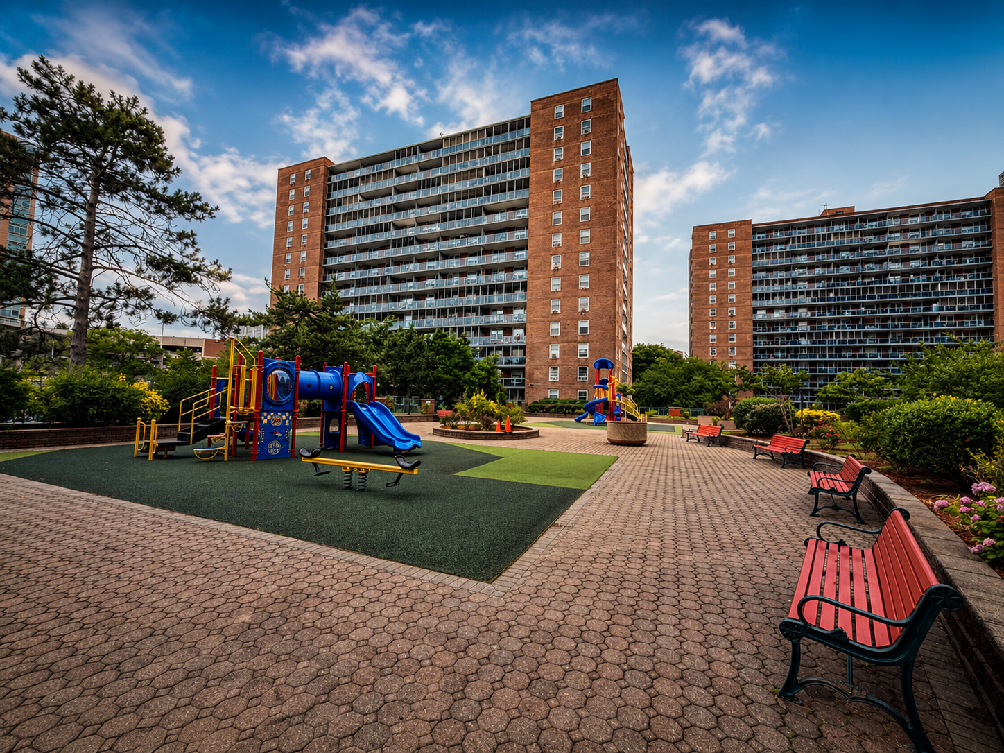 Children's playground on the grounds